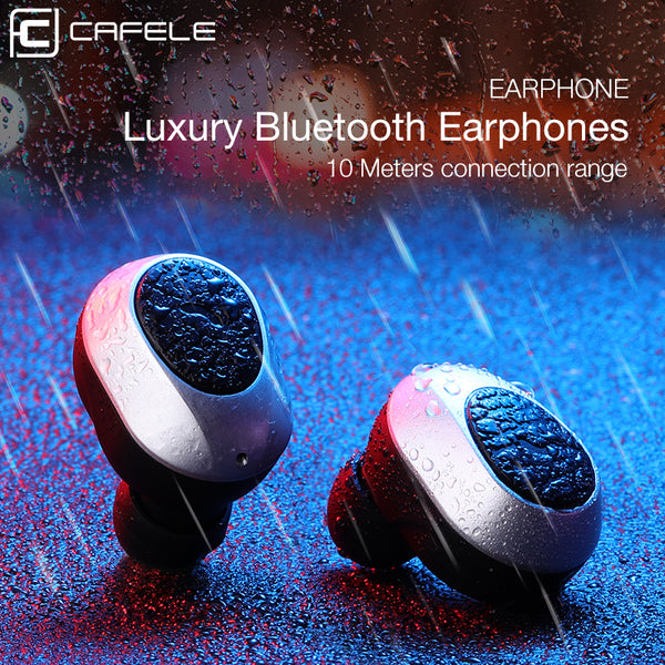 CAFELE In-Ear Bluetooth Earphone Wireless Earbud Metal Heavy Bass Business Earphone High fidelity Sound Quality for Sports Music